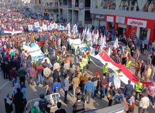 بالصور: اكبرمسيرة حاشدة لقيادات مستقبل وطن تجوب شوارع دمياط نحو اللجان الانتخابية